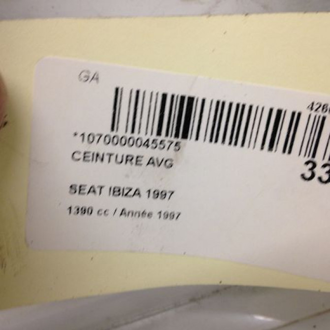 Ceinture avant gauche occasion SEAT IBIZA II Phase 2 05-1996->09-1999 1.4 3