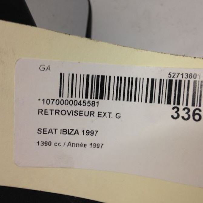 Retroviseur exterieur gauche occasion SEAT IBIZA II Phase 2 05-1996->09-1999 1.4 6K1857507B 4