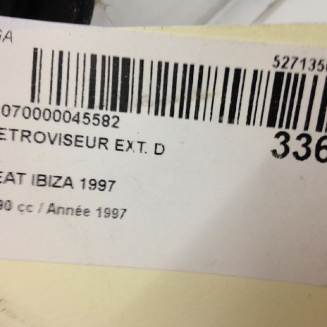 Retroviseur exterieur manuel droit occasion SEAT IBIZA II Phase 2 05-1996->09-1999 1.4 6K1857508A 4