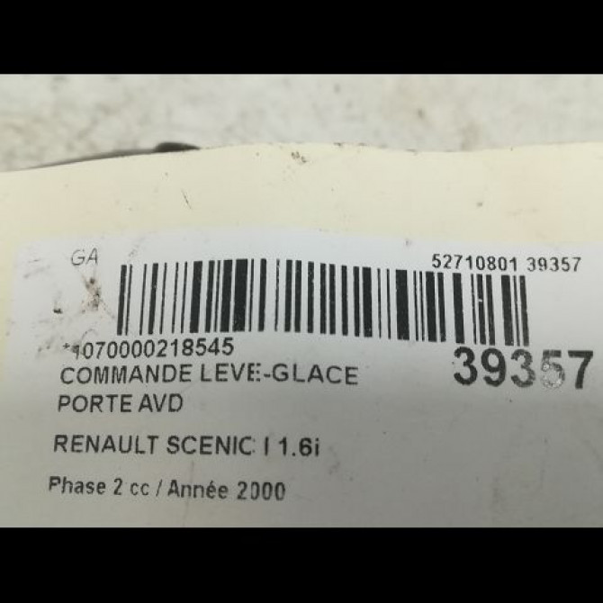Commande lève-glace porte avant droite occasion RENAULT SCENIC I Phase 2 08-1999->06-2003 1.6i 107ch 7700432963 3