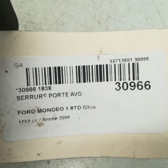 Serrure porte avg occasion FORD MONDEO I Phase 2 10-1996->09-2000 1.8 TD 4058080 4