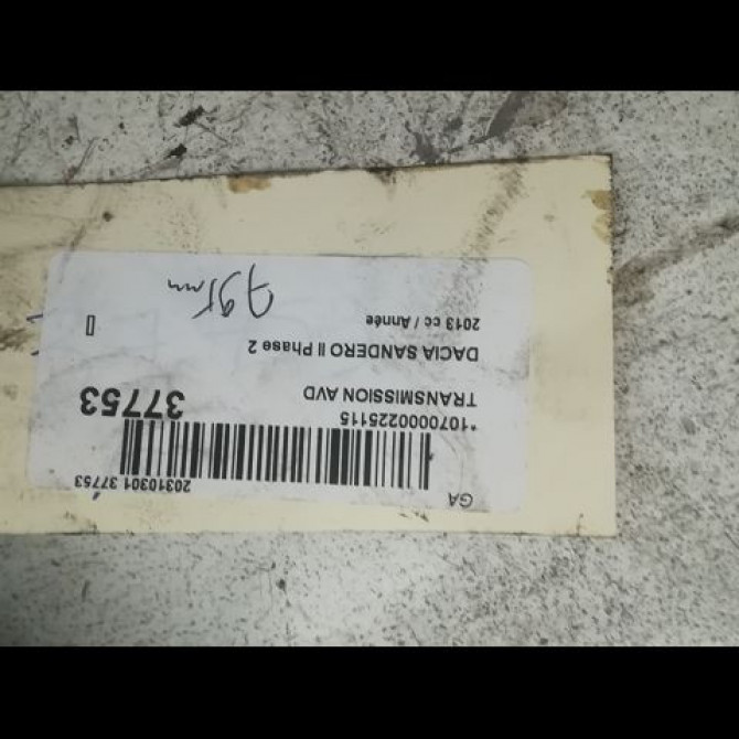 Transmission avant droite occasion DACIA SANDERO II Phase 2 02-2017->... 391004298R 2