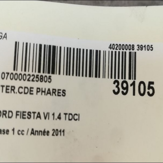 Interrupteur commande de phares occasion FORD FIESTA VI Phase 1 10-2008->11-2012 1.4 TDCI 70ch 1515201 2