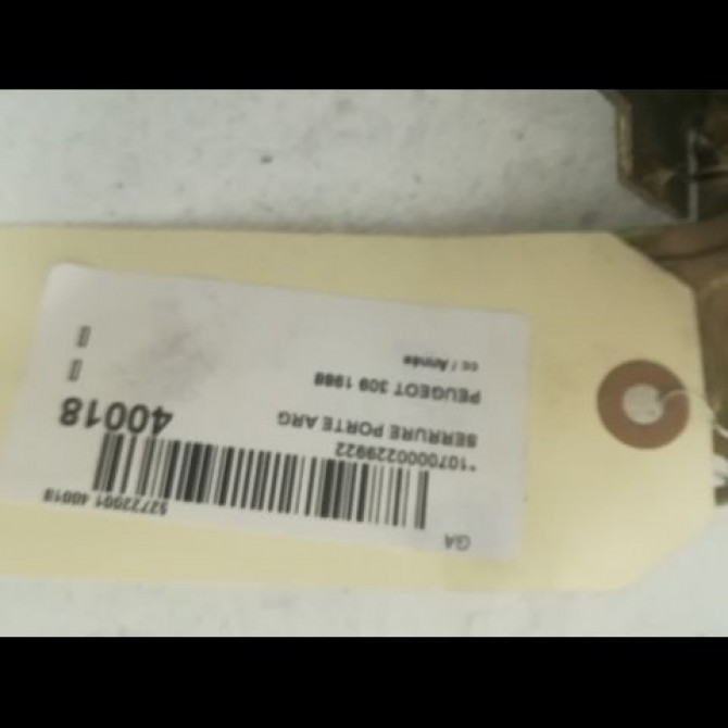 Serrure porte arg occasion PEUGEOT 309 2