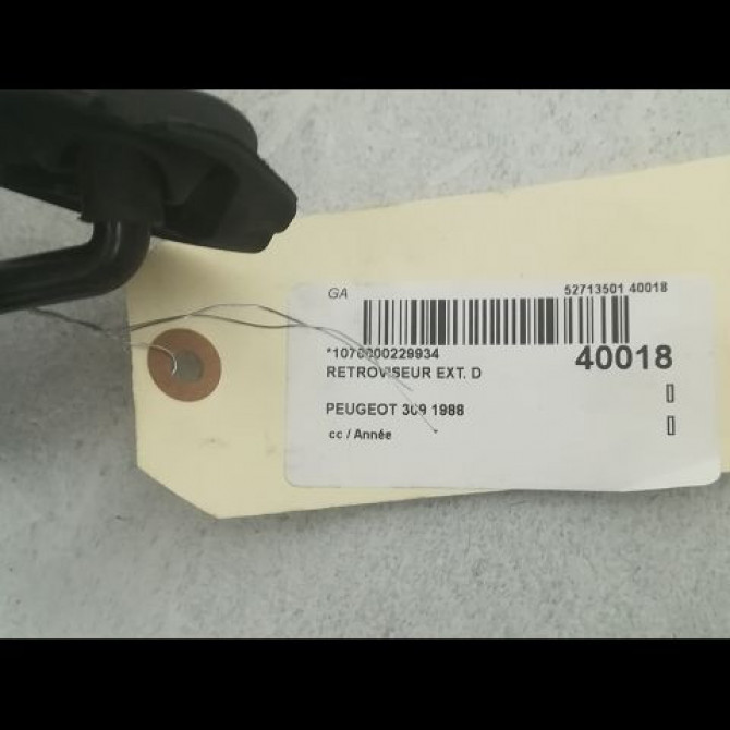 Retroviseur exterieur manuel droit occasion PEUGEOT 309 3