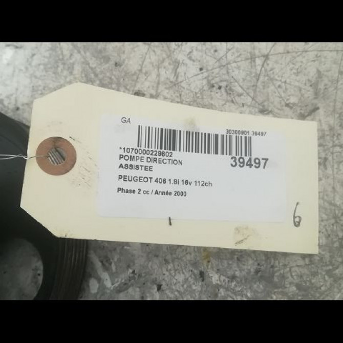 Pompe direction assistee occasion PEUGEOT 406 Phase 2 04-1999->04-2004 1.8i 16v 112ch 4007N2 4