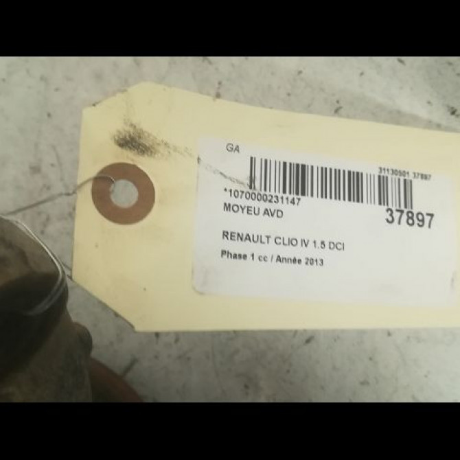 Moyeu avd occasion RENAULT CLIO IV Phase 1 07-2012->... 1.5 DCI 90ch 3