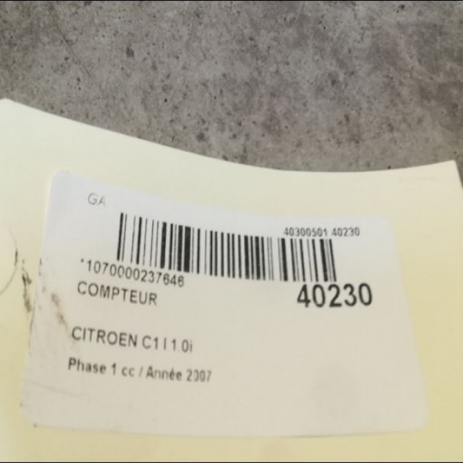 Compteur occasion CITROEN C1 I Phase 1 06-2005->11-2008 1.0i 6103CF 3