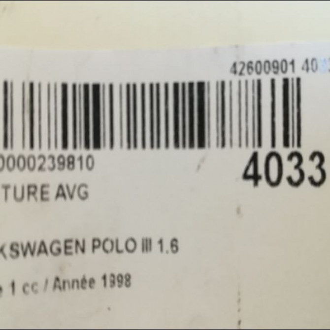 Ceinture avant gauche occasion VOLKSWAGEN POLO III Phase 1 10-1994->11-1999 1.6 6N4857705CHEX 4