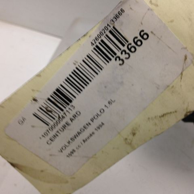 Ceinture arrière droite occasion VOLKSWAGEN POLO III Phase 1 10-1994->11-1999 1.6 6N0857805B41 3