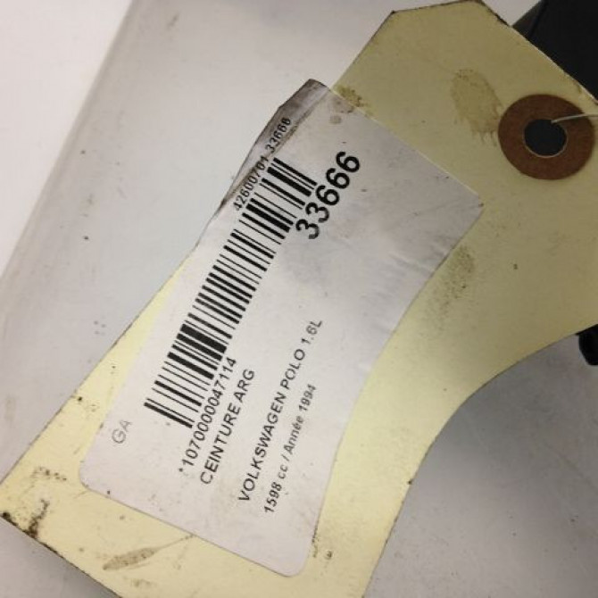 Ceinture arrière gauche occasion VOLKSWAGEN POLO III Phase 1 10-1994->11-1999 1.6 6N0857806B41 3