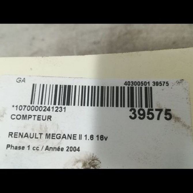 Compteur occasion RENAULT MEGANE II Phase 1 09-2003->12-2005 1.6 16v 8200364027 3