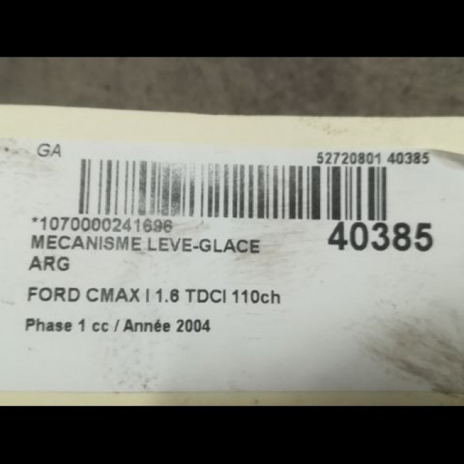 Mecanisme leve-glace arrière gauche occasion FORD CMAX I Phase 1 09-2003->03-2007 1.6 TDCI 110ch 3