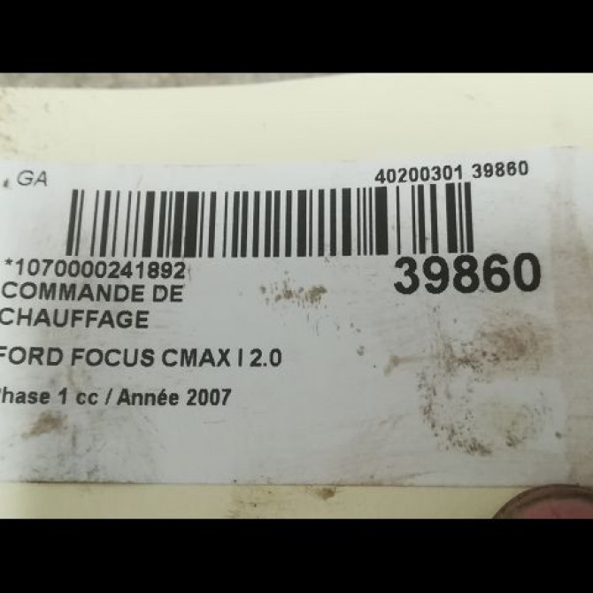 Commande de chauffage occasion FORD FOCUS CMAX I Phase 1 09-2003->03-2007 2.0 TDCI 16v 135ch 3