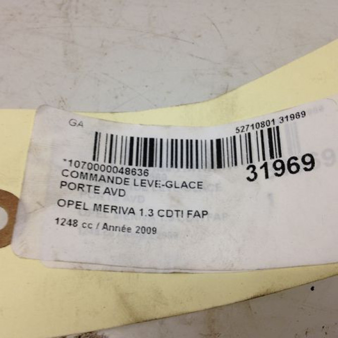 Commande lève-glace porte avant droite occasion OPEL MERIVA I Phase 2 01-2006->09-2010 1.3 CDTI 75ch 24411032 3