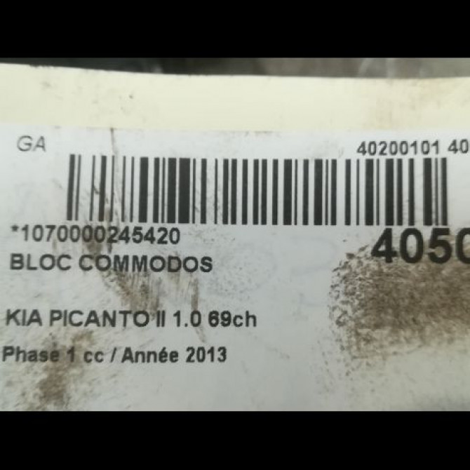 Bloc commodos occasion KIA PICANTO II Phase 1 07-2011->... 1.0 69ch 5