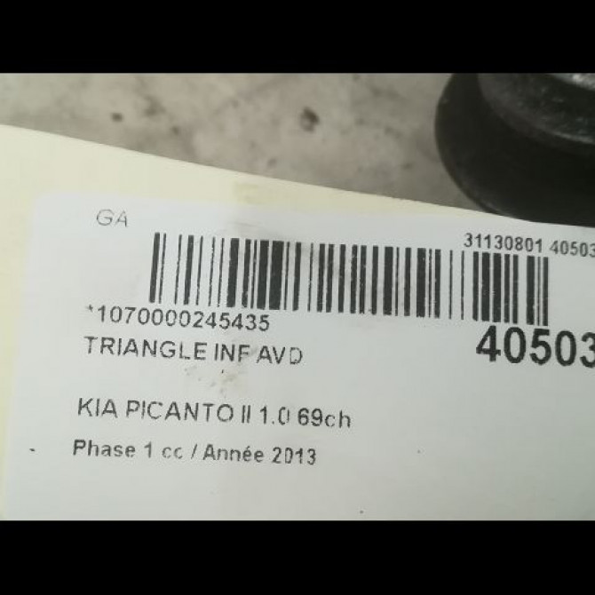 Triangle inf avd occasion KIA PICANTO II Phase 1 07-2011->... 1.0 69ch 545011Y210 3
