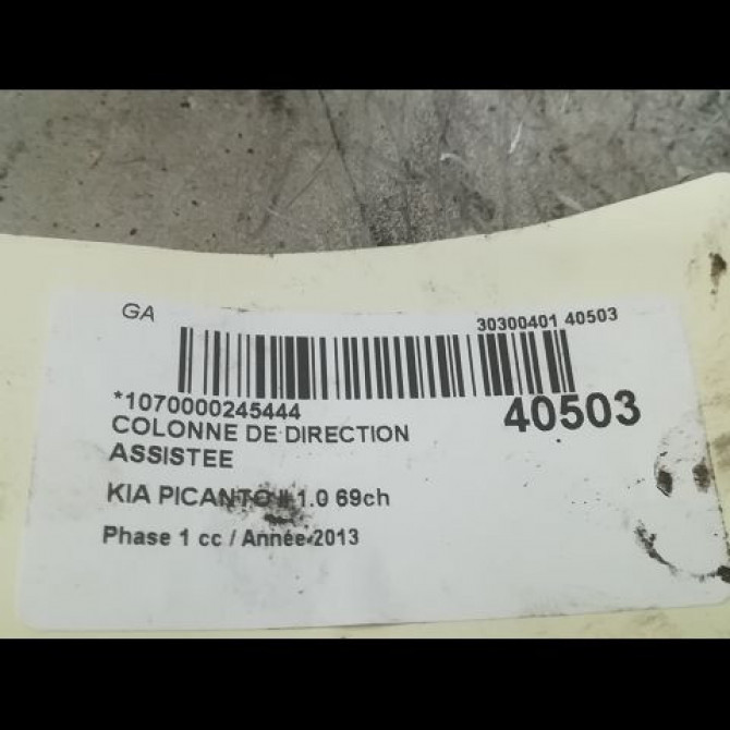 Colonne de direction assistee occasion KIA PICANTO II Phase 1 07-2011->... 1.0 69ch 563101Y201 4