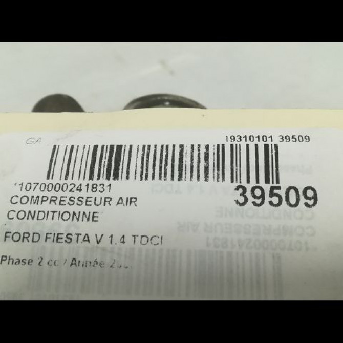 Compresseur air conditionne occasion FORD FIESTA V Phase 2 10-2005->10-2008 1.4 TDCI 1500822 4
