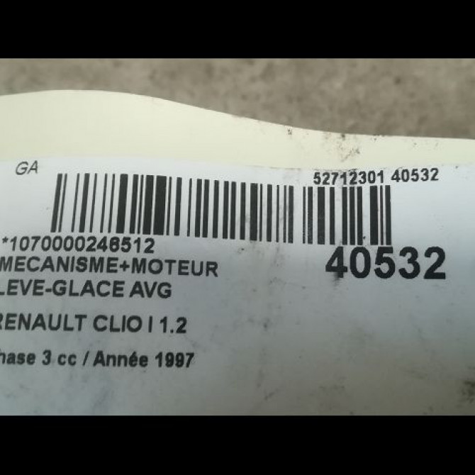 Mecanisme+moteur leve-glace avg occasion RENAULT CLIO I Phase 3 03-1996->08-1998 1.2 7700799475 3
