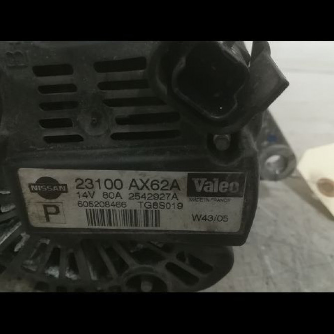 Alternateur occasion NISSAN MICRA III Phase 2 11-2005->11-2007 1.2i 65ch 23100AX62A 3