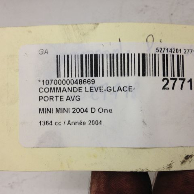 Commande lève-glace porte avant gauche occasion MINI MINI I Phase 1 09-2001->07-2004 D One 6