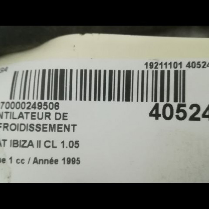 Ventilateur de refroidissement occasion SEAT IBIZA II Phase 1 05-1993->04-1996 CL 1.05 3