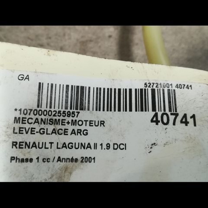 Mecanisme+moteur leve-glace arg occasion RENAULT LAGUNA II Phase 1 11-2000->03-2005 1.9 DCI 110ch 8200485201 3