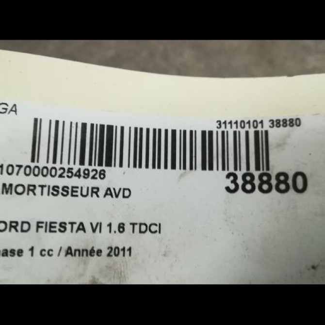 Amortisseur avant droit occasion FORD FIESTA VI Phase 1 10-2008->11-2012 1.6 TDCI 95ch 1737252 2