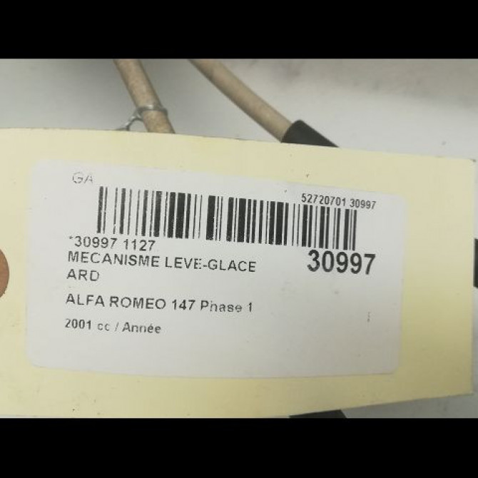 Mecanisme leve-glace arrière droit occasion ALFA ROMEO 147 Phase 1 09-2000->09-2004 46739794 4