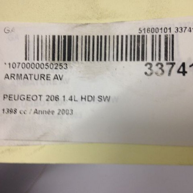 Armature av occasion PEUGEOT 206 Phase 1 09-1998->03-2009 1.4 HDI 70ch 7104G7 3
