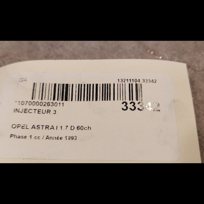 occasion OPEL ASTRA I Phase 1 10-1991->06-1994 1.7 D 60ch 3