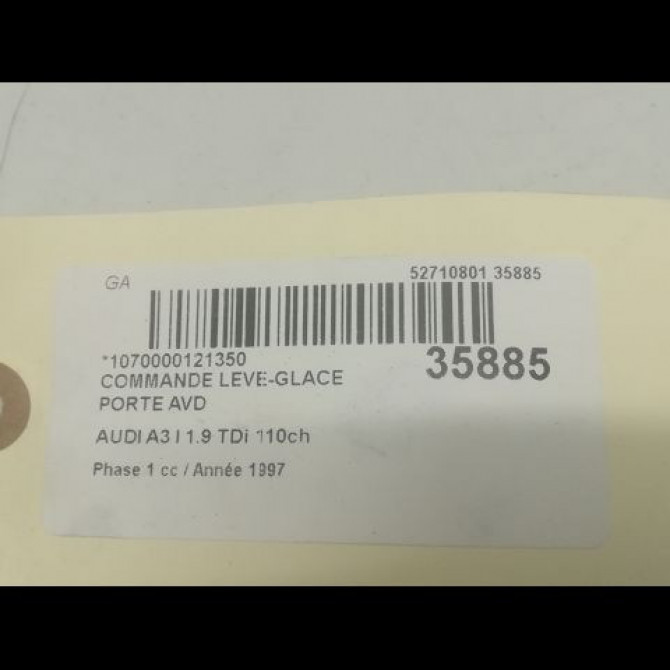 Commande lève-glace porte avant droite occasion AUDI A3 I Phase 1 09-1996->10-2000 1.9 TDi 110ch 4