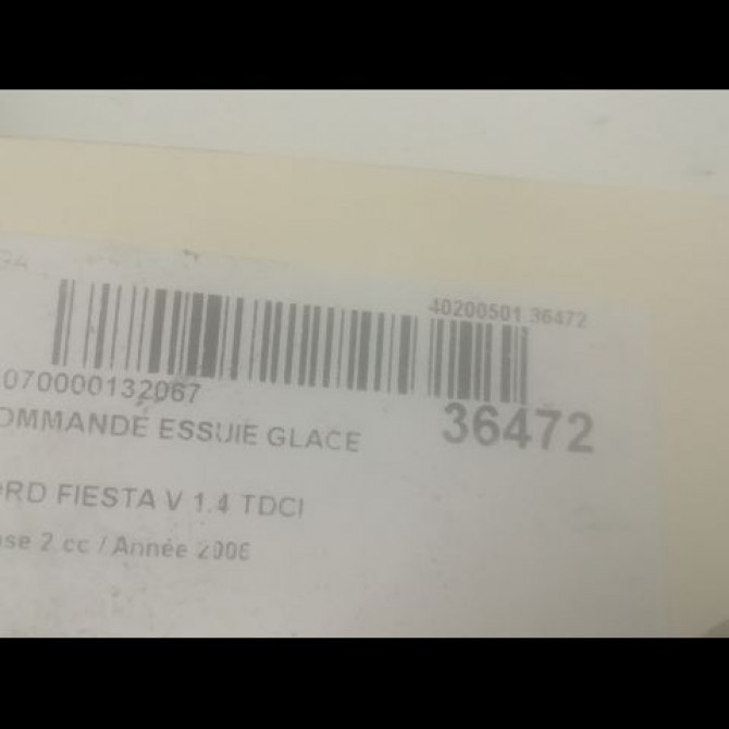 Commande essuie glace occasion FORD FIESTA V Phase 2 10-2005->10-2008 1.4 TDCI 3
