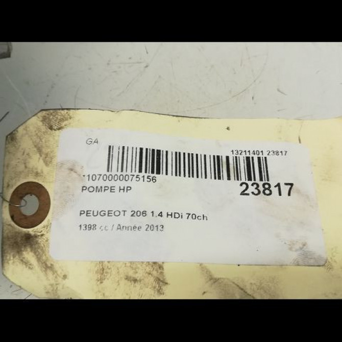 Pompe hp occasion PEUGEOT 206 Phase 1 09-1998->03-2009 5