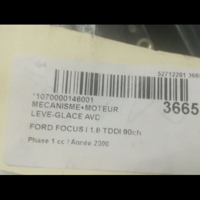 Mecanisme + moteur lève-glace avant droit occasion FORD FOCUS I Phase 1 10-1998->09-2004 1.8 TDDI 90ch 1331616 3
