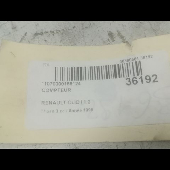 Compteur occasion RENAULT CLIO I Phase 3 03-1996->08-1998 1.2 7700841356 3