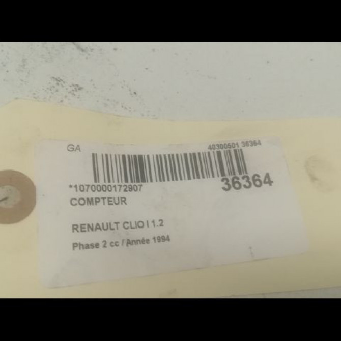 Compteur occasion RENAULT CLIO I Phase 2 03-1994->03-1996 1.2 7700831759 3