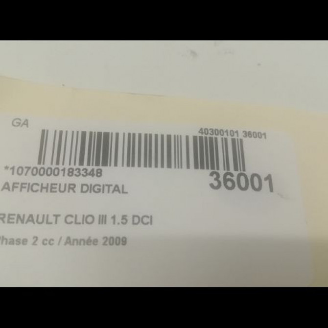 Afficheur digital occasion RENAULT CLIO III Phase 2 03-2009->12-2014 1.5 DCI 85ch 3