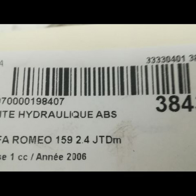 Unité hydraulique ABS occasion ALFA ROMEO 159 Phase 1 09-2005->05-2013 2.4 JTDm 200ch 71740274 4