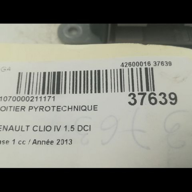 Boitier pyrotechnique occasion RENAULT CLIO IV Phase 1 07-2012->... 1.5 DCI 90ch 985101389R 3