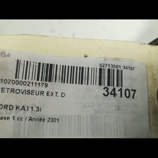 Retroviseur exterieur manuel droit occasion FORD KA I Phase 1 10-1996->10-2008 1.3i 3