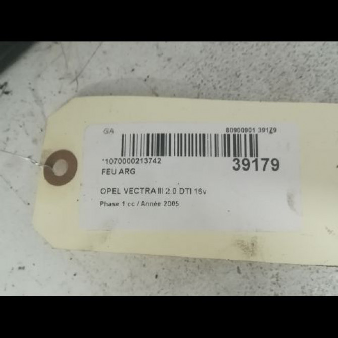Feu arrière gauche occasion OPEL VECTRA III Phase 1 06-2002->10-2005 2.0 DTI 16v 93177156 3