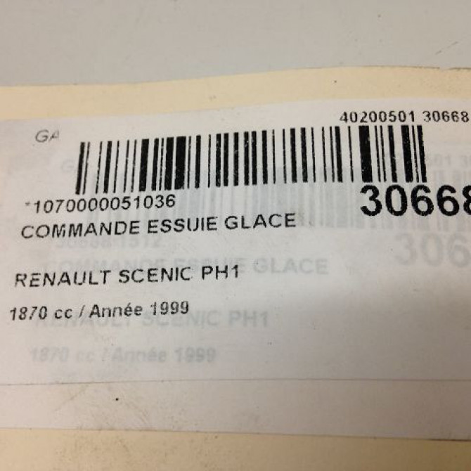 Commande essuie glace occasion RENAULT SCENIC I Phase 1 09-1996->08-1999 7701047263 5