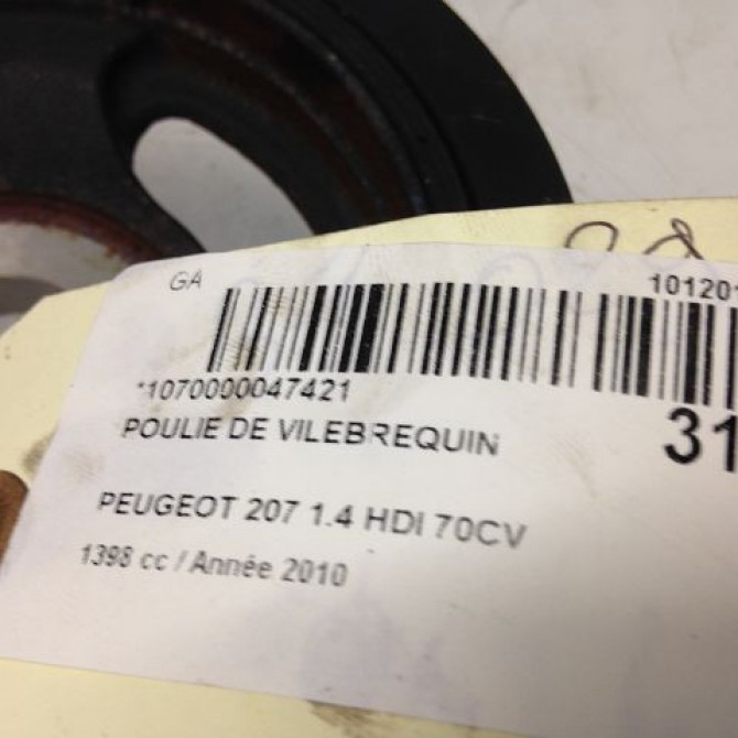 Poulie de vilebrequin occasion PEUGEOT 207 Phase 1 04-2006->06-2013 0515T3 4
