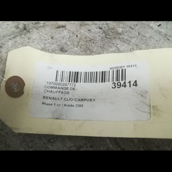 Commande de chauffage occasion RENAULT CLIO CAMPUS II Phase 1 07-2006->07-2009 1.5 DCI 65ch 3