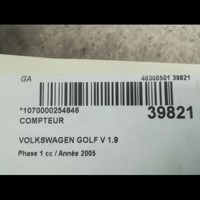 Compteur occasion VOLKSWAGEN GOLF V Phase 1 11-2003->10-2008 1.9 TDI 90ch 1K0920871BXZ02 3