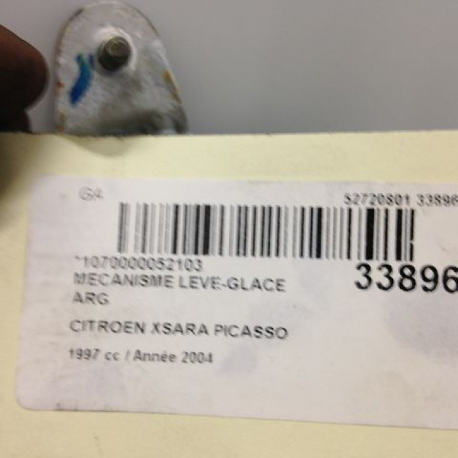 Mecanisme leve-glace arrière gauche occasion CITROEN XSARA PICASSO Phase 1 12-1999->02-2004 2.0 HDi 90ch 922355 3