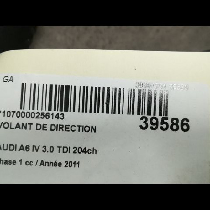 Volant de direction occasion AUDI A6 IV phase 1 02-2012->02-2015 3.0 TDI 204ch 4G0419091LOVR 2