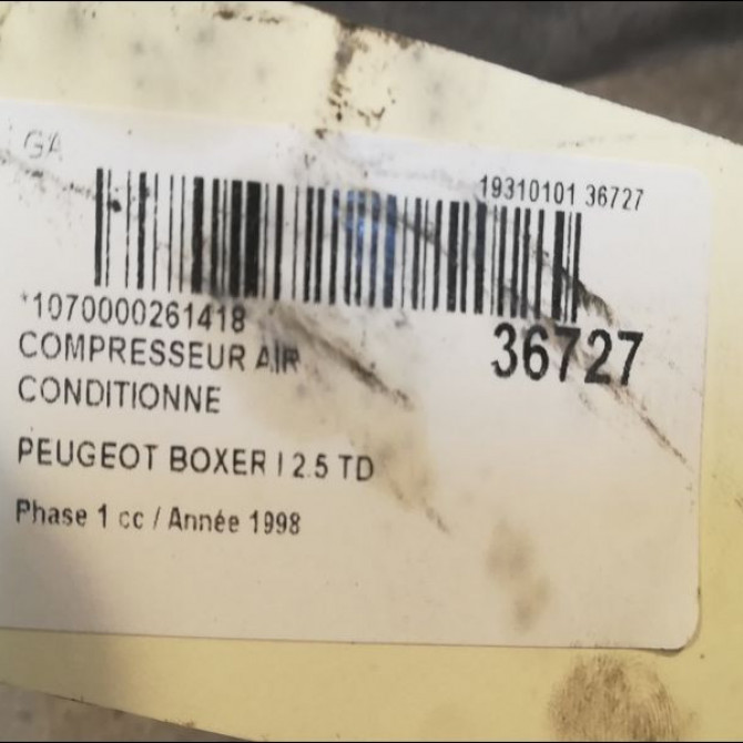 Compresseur air conditionne occasion PEUGEOT BOXER I Phase 1 07-1994->02-2002 2.5 TD 6453T0 4